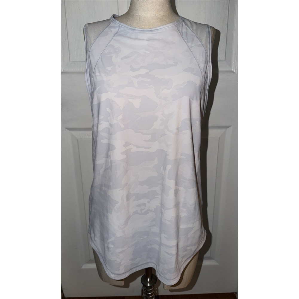 Lululemon Sculpt Tank Incognito Camo‎ Alpine White Sz 10